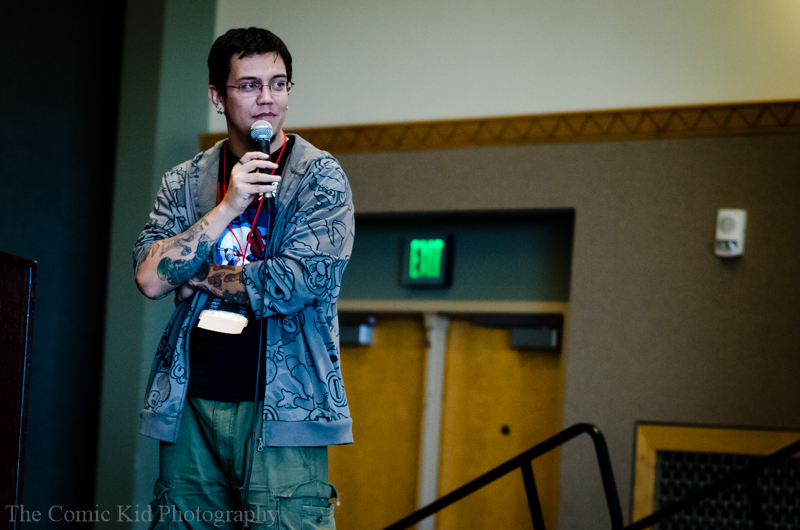 Jon Sakura, President of gamers anonymous during his Cyber Zone panel.